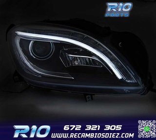 FAROS MERCEDES CLASE M W166 11-15 LED DINÁMICO NEGRO