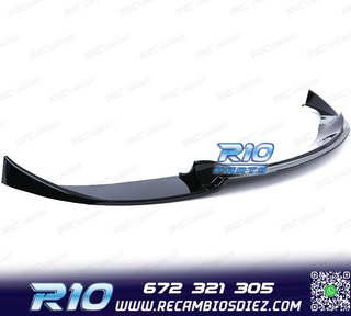 SPOILER LIP BMW E60 E61 07-10 LOOK M5 NEGRO BRILLO