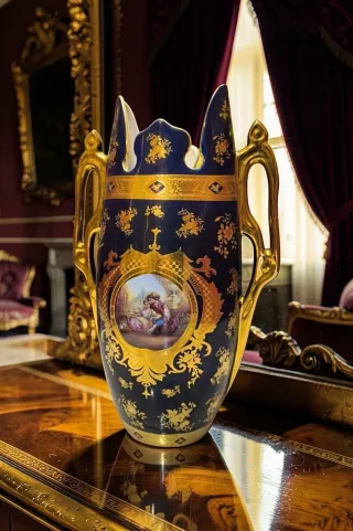 Vaso Anfora Stile Impero Bronzo 47cm