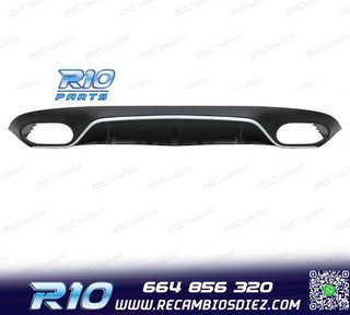 DIFUSOR MERCEDES CLASE E C238 17-19 LOOK AMG E53 PLATA + COL