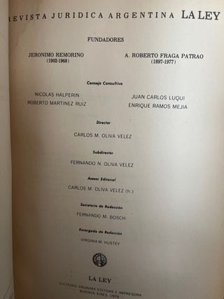 Lote libros revista jurídica LA LEY argentina