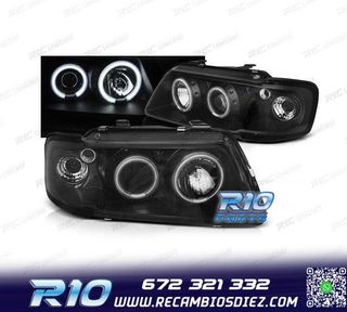 FAROS AUDI A3 8L 96-00 OJOS ANGEL CCFL FONDO NEGRO