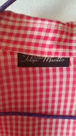 Camisa Vichy Rosa/Rojo Talla44 pero equivale 42