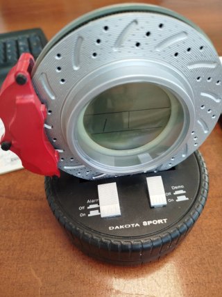 Reloj despertador diseño disco freno