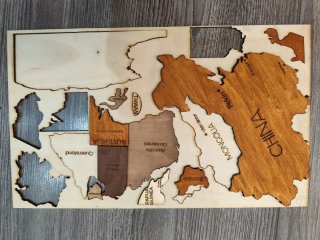 Mappamondo in legno fatto a mano