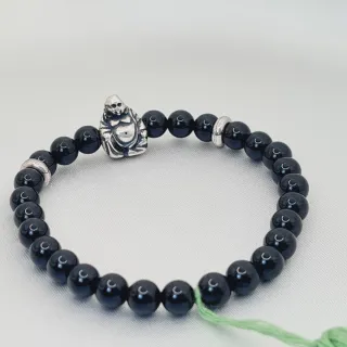 Pulsera Buda Onix con Pompón Verde