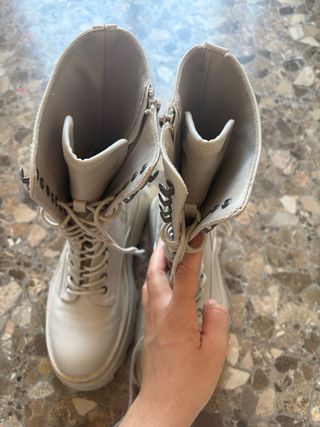 Botas Pull&Bear blancas plataforma