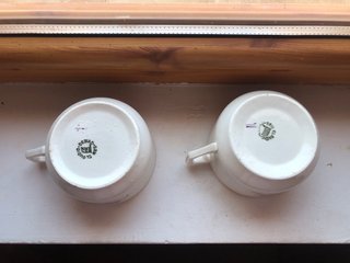 Tazas de porcelana San con diseño floral
