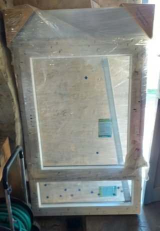 VENTANA PVC 1 HOJA OSCILOBATIENTE CON FIJO NUEVA