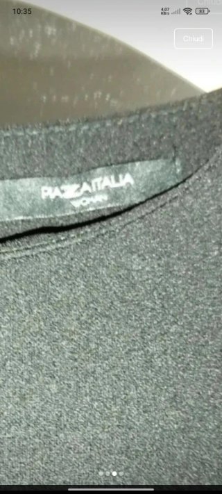 Abito donna nero con maniche a sbuffo