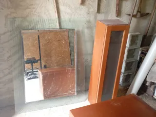 Conjunto Mueble Cajonera y Espejo Baño
