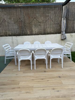 Mesa Nardi Rio 210 Extensible Blanca
