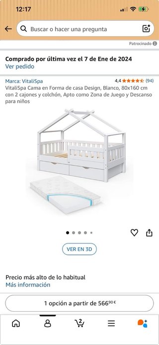 Cama en forma de casita