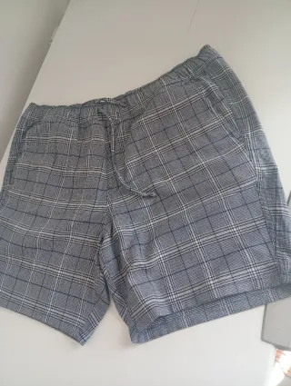 Pantalones cortos de cuadros para hombre