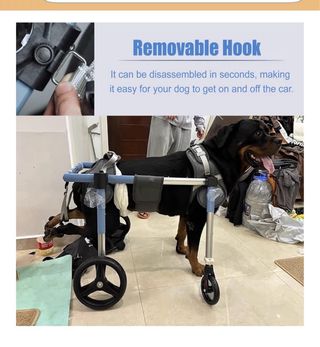 Sedia a rotelle regolabile per cani