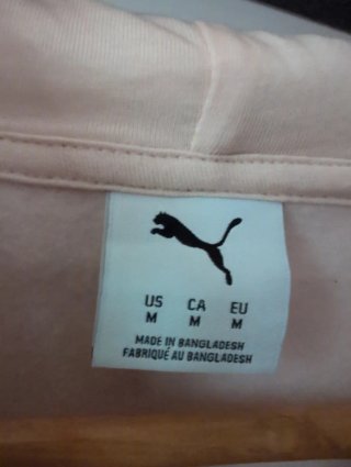Sudadera Puma rosa palo con capucha