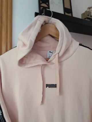 Sudadera Puma rosa palo con capucha