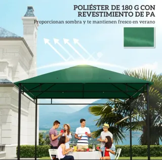 Techo de repuesto para carpa verde