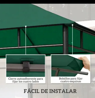 Techo de repuesto para carpa verde