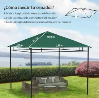 Techo de repuesto para carpa verde
