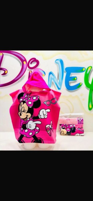 Poncho Disney Stitch Rosa e Blu