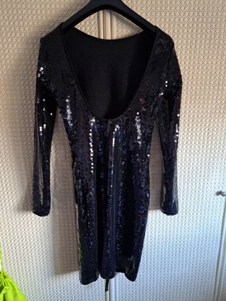 Vestito Elegante Paillettes Nero Pride Tg. 42