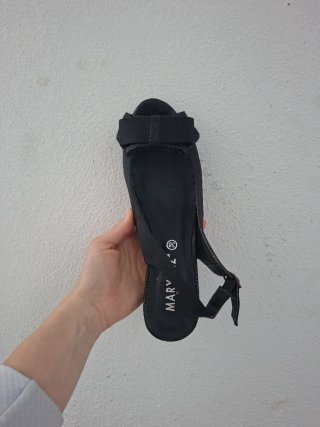 Sandalias tacón Marypaz negras talla 38 elegantes