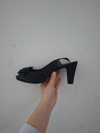 Sandalias tacón Marypaz negras talla 38 elegantes