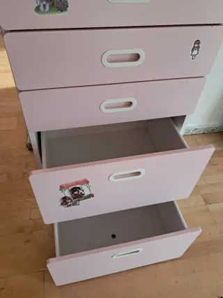 Cajonera infantil rosa