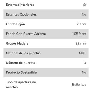 Mueble aparador TV moderno blanco y madera