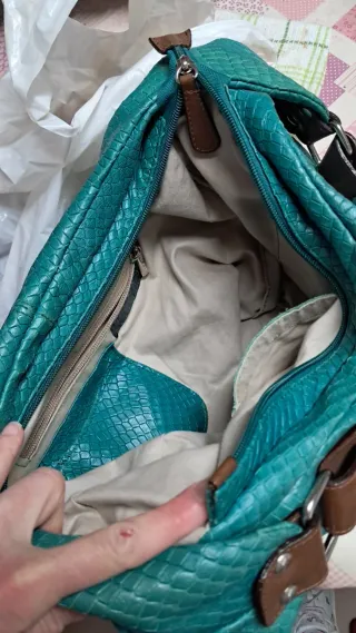 Borsa a tracolla effetto pitone