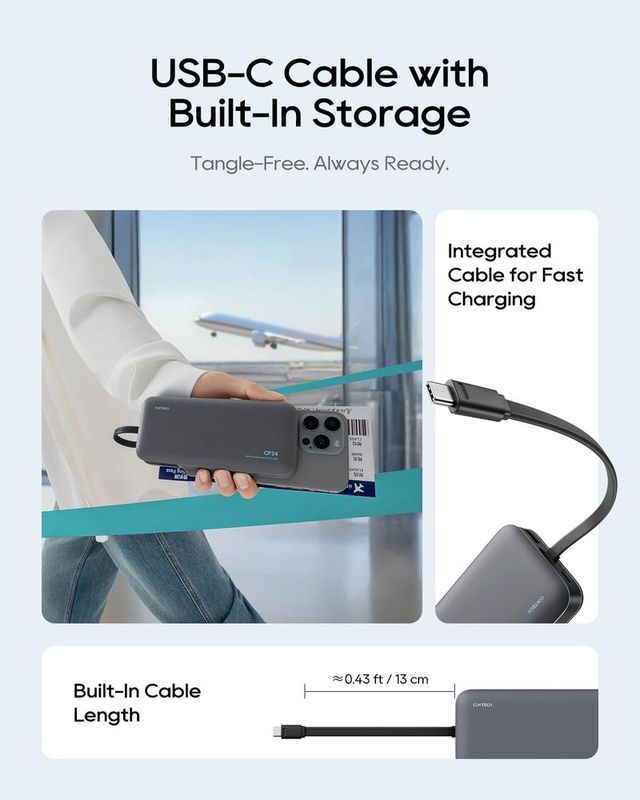 NUEVO - Batería Externa CP24 USB-C Integrado