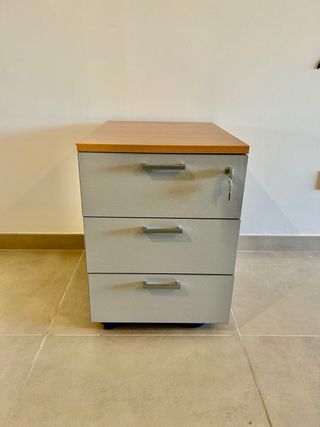 Mueble Cajonera escritorio 3 Cajones 42x55x59cm