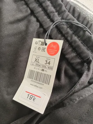Pantalón jogger Lefties negro  Nuevo con etiqueta