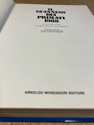 Libro Il Guinness dei primati 1988 Vintage