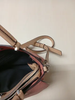Bolso Parfois mujer rosa y beige