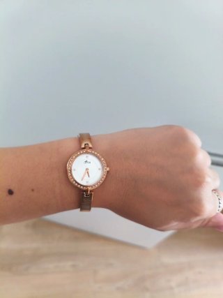 Reloj Lotus Mujer Color Oro Rosa y Blanco