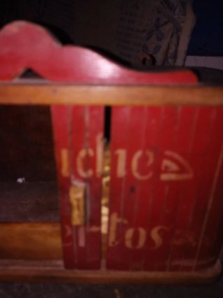 Antiguo Armario cubertero puertas persiana  madera