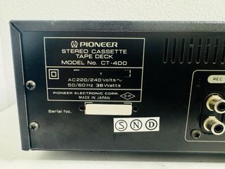 Platina Cassette Pioneer CT-400 Vintage