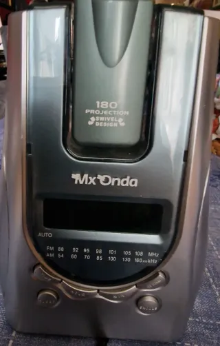Radio despertador Mx Onda gris/plata
