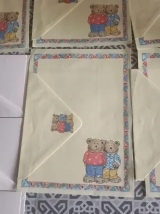 Cartas y sobres vintage ositos años 80