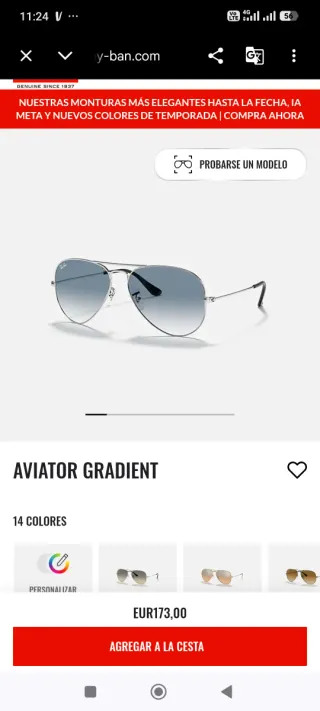 Gafas de sol Ray-Ban RB3025 Aviator Rayban