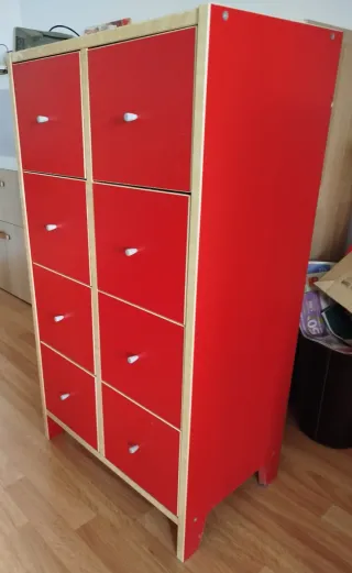 Cajonera Roja Ikea Madera