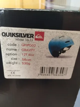Casco Quiksilver Gravity Azul 58cm