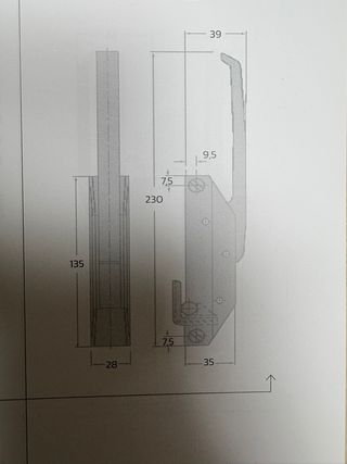 TIRADOR PARA PUERTAS 2 TORNILLOS
