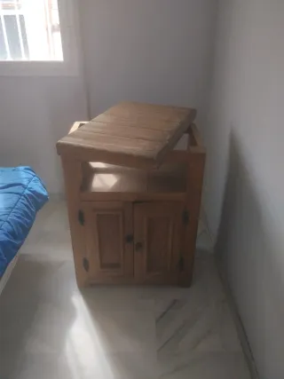 Mueble TV madera teka giratorio