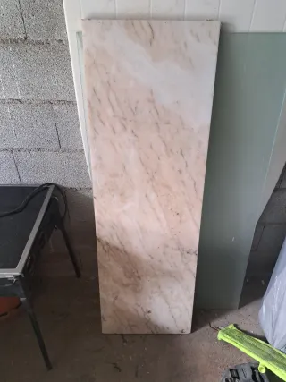 Placa de Mármol Rosa y Gris