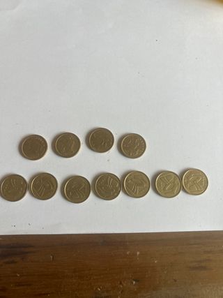 4 Monedas 5 Pesetas 1993 y 8 Monedas 1991