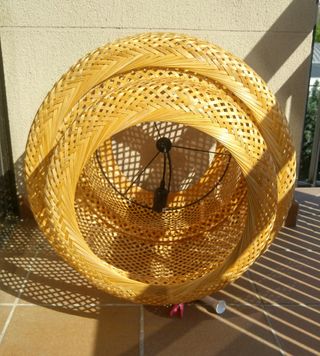 Lámpara techo de bambú Ikea SINNERLIG 50cm