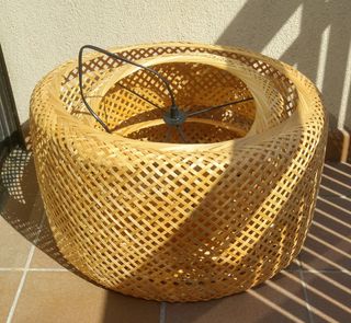 Lámpara techo de bambú Ikea SINNERLIG 50cm